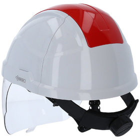 KSTOOLS® - Arbeits-Schutzhelm mit Gesichtsschutz, rot