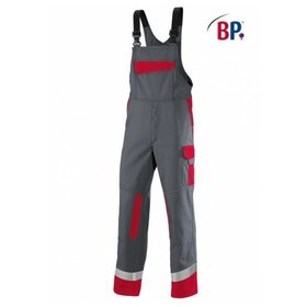 BP® - Latzhose 2434 820 5381, dunkel-grau/rot, Größe 56N