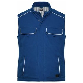 James & Nicholson - Winter Workwear Softshellweste JN885, dunkel-königs-blau, Größe S