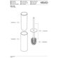 Keuco - WC-Bürstengarnitur Edition 400 11564, mit Echtkristallglaseinsatz