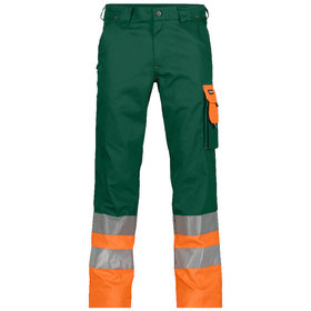 Dassy® - Omaha Warnschutzhose, flaschengrün/neonorange, Schrittlänge Plus, Größe 46