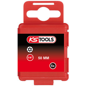 KSTOOLS® - 1/4" Bit Torx, Bohrung, 50mm, TB6, 5er Pack