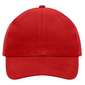 James & Nicholson - 6 Panel Cap heavy Cotton MB091, rot, Einheitsgröße