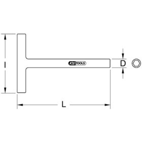 KSTOOLS® - T-Griff-Steckschlüssel mit Schutzisolierung, 13 x 300mm