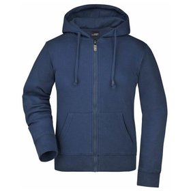 James & Nicholson - Damen Kapuzen Sweatjacke JN053, navy-blau, Größe S