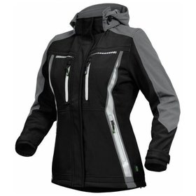 Leibwächter - Damen-Softshell Jacke Pongee.Membran+Fleece schwarz/grau Größe 38