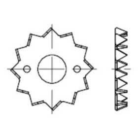 Holzverbinder, Dorne einseitig, DIN 1052 Stahl feuerverzinkt Nenn-Ø 95mm