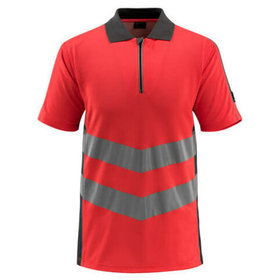 MASCOT® - Murton Polo-Shirt SAFE SUPREME, hi-vis Rot/Dunkelanthrazit, Größe S