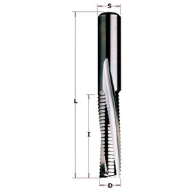 Cut360 - Vollhartmetall Schruppfräser 8x32x80mm mit negativ spiralgenuteten Schneiden Z3 Linkslauf