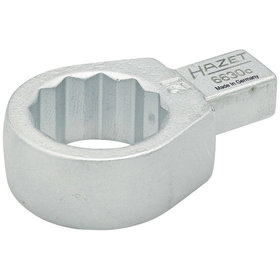 HAZET - Einsteck-Ringschlüssel 6630C-22, Vierkant 9 x 12mm, Doppel-Sechskant 22mm