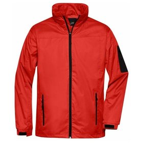 James & Nicholson - Herren Wind Breaker JN1041, rot/schwarz, Größe 3XL