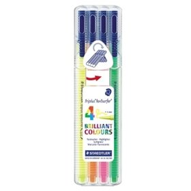 STAEDTLER® - Textmarker triplus 362 4er Etui (gelb, pink, orange, grün)