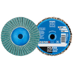 PFERD - COMBIDISC Zirkon Mini-POLIFAN CD Ø 75 mm Z40 für gehärteten Stahl