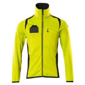 MASCOT® - Fleecepullover mit Reißverschluss - ACCELERATE SAFE - hi-vis Gelb/Schwarzblau, Gr. L