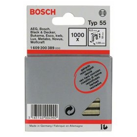 Bosch - Schmalrückenklammer Typ 55, geharzt 6 x 1,08 x 19mm, 1000er-Pack (1609200389)