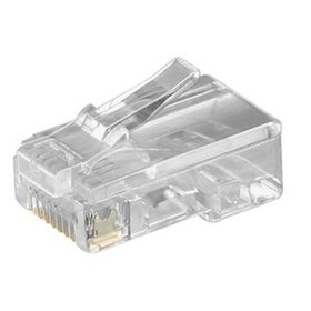 goobay® - Modular-Stecker Cat3 RJ45 26-22AWG fl tra geeignet für Litzenleiter transp