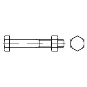 E-NORMpro - Sechskantschraube mit Schaft DIN 601 MU Stahl galv.verz. M 6x 80