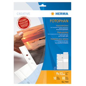 HERMA - Fotohülle Fotophan 7583 für 13x9cm weiß 10er-Pack