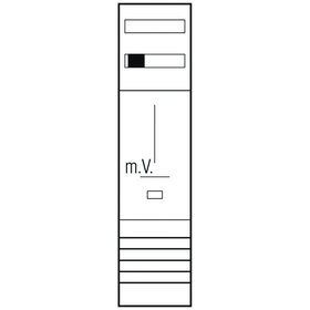 ABN - Komplettfeld 1Z 1stö m.Verdr 1050x250mm SS_5p mit Verdrahtung 300mm