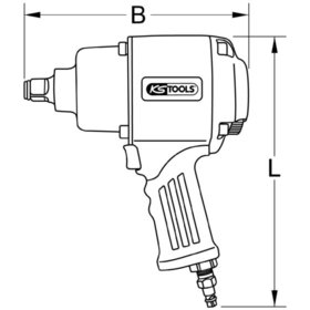 KSTOOLS® - Druckluft-Schlagschrauber 3/4", 1490N·m 515.3735