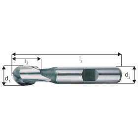 forum® - Radiusfräser kurz HSSE ø2,0mm