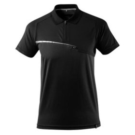 MASCOT® - Polo-Shirt mit Brusttasche ADVANCED, Schwarz, Größe XL
