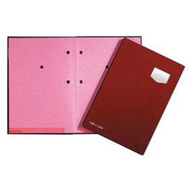 PAGNA® - Unterschriftsmappe de Luxe 24102-01 DIN A4 10 Fächer Pappe rot
