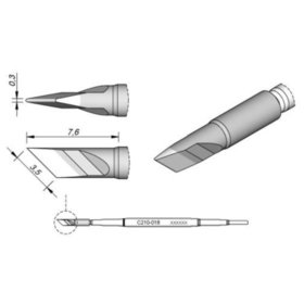 JBC - Lötspitze Serie C210, Sonderform, C210018/3,4 x 0,3 mm, klingenförmig