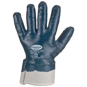 strongHand® - Handschuh FULLSTAR 0564, naturfarben/blau, 10H
