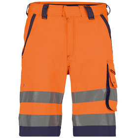 Dassy® - Lucca Warnschutz-Shorts, neonorange/dunkelblau, Schrittlänge Standard, Größe 66