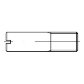 Schaftschraube Kegelkuppe / Schlitz DIN 427 Stahl 14H galvanisch verzinkt M3 x 6mm