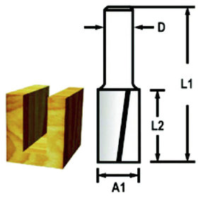 Makita® - Fräser Nut Zweischneider 8mm D-47525