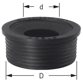 STEDO - HT-Nippel 1.1/4", DN 30/40, d= 40mm, Rohr 28-32mm