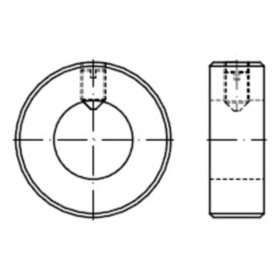 Stellringe mit Gewindestift-leichte Reihe, DIN 705 A Edelstahl A1/1.4305 ø30 x 45 x 16mm