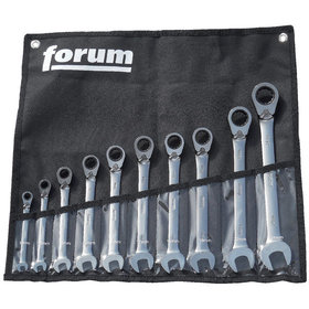 forum® - Maulschlüssel mit Ringratsche 10-teilig umsch. 8-24mm