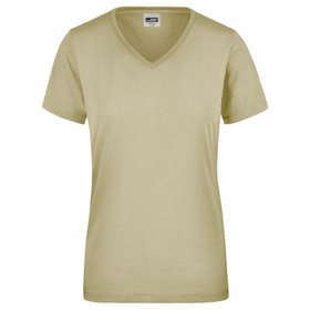 James & Nicholson - Damen Work T-Shirt JN837, stein-grau, Größe L