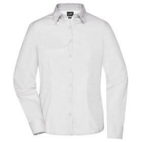 James & Nicholson - Damen Langarm Business Bluse JN641, weiß, Größe S