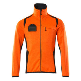 MASCOT® - Fleecepullover mit Reißverschluss - ACCELERATE SAFE - hi-vis Orange/Schwarzblau, Gr. L