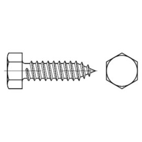 Sechskant-Blechschraube DIN 7976-C Stahl galvanisch verzinkt ø3,5 x 25mm