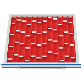 bedrunka+hirth - Schubladeneinteilung R 24-24 mit Muldensortiment für TSM-Schrank, Fronthöhe 50mm