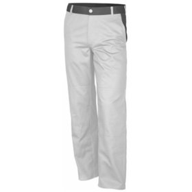 qualitex® - Bundhose basic 2-farbig weiß/grau Größe 106