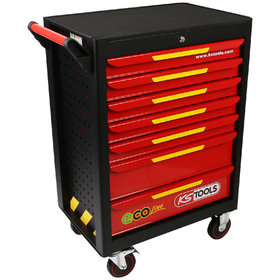 KSTOOLS® - ECOline SCHWARZ/ROT/GELB Werkstattwagen mit 7 Schubladen