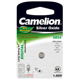 Camelion® - Silberoxid-Knopfzelle, 80 mAh, SR54, 11,5 mm