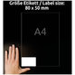 AVERY™ Zweckform - L4785-20 Namens-Etiketten, 80 x 50mm, ablösbar, rechteckig mit abgerundeten Ecken, 20 Bogen/200 Etiketten, weiß