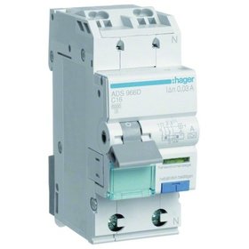 hager - FI/LS-Schutzschalter 1p+N C16 0,03A 240V A 6kA 2TE