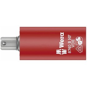 Wera® - 8740 B VDE HF Zyklop Bitnuss, isoliert, mit 3/8"-Antrieb, mit Haltefunktion für Innensechskantschrauben, 6 x 55 mm