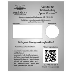 WICHMANN - Kennzeichnungsschild Kabelbox WD90