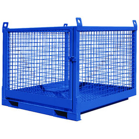 Eichinger® - Ladebox für Stapler und Kran, LxBxH 1280x1260x1100 mm, 1500 kg, enzianblau