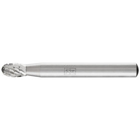 PFERD - HSS Frässtift Tropfenform O Ø 06x10mm Schaft-Ø 6 mm Z 3 universal mittel fein Spanbrecher