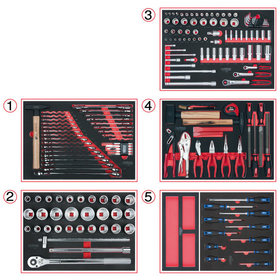 KSTOOLS® - SCS Systemeinlagen-Satz, Baumaschinen, 171-teilig